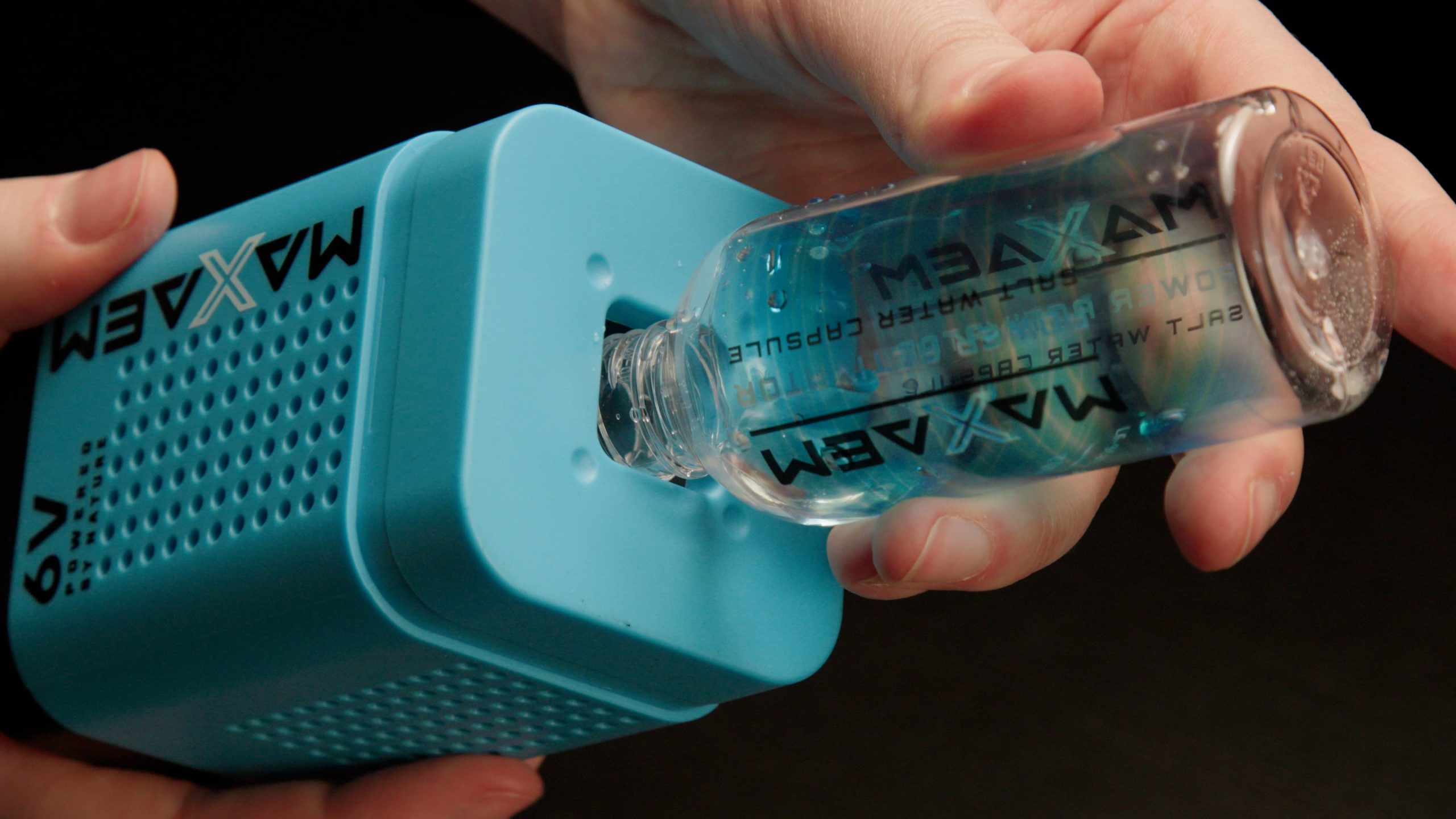 MaXaem battery water activation with salt solution