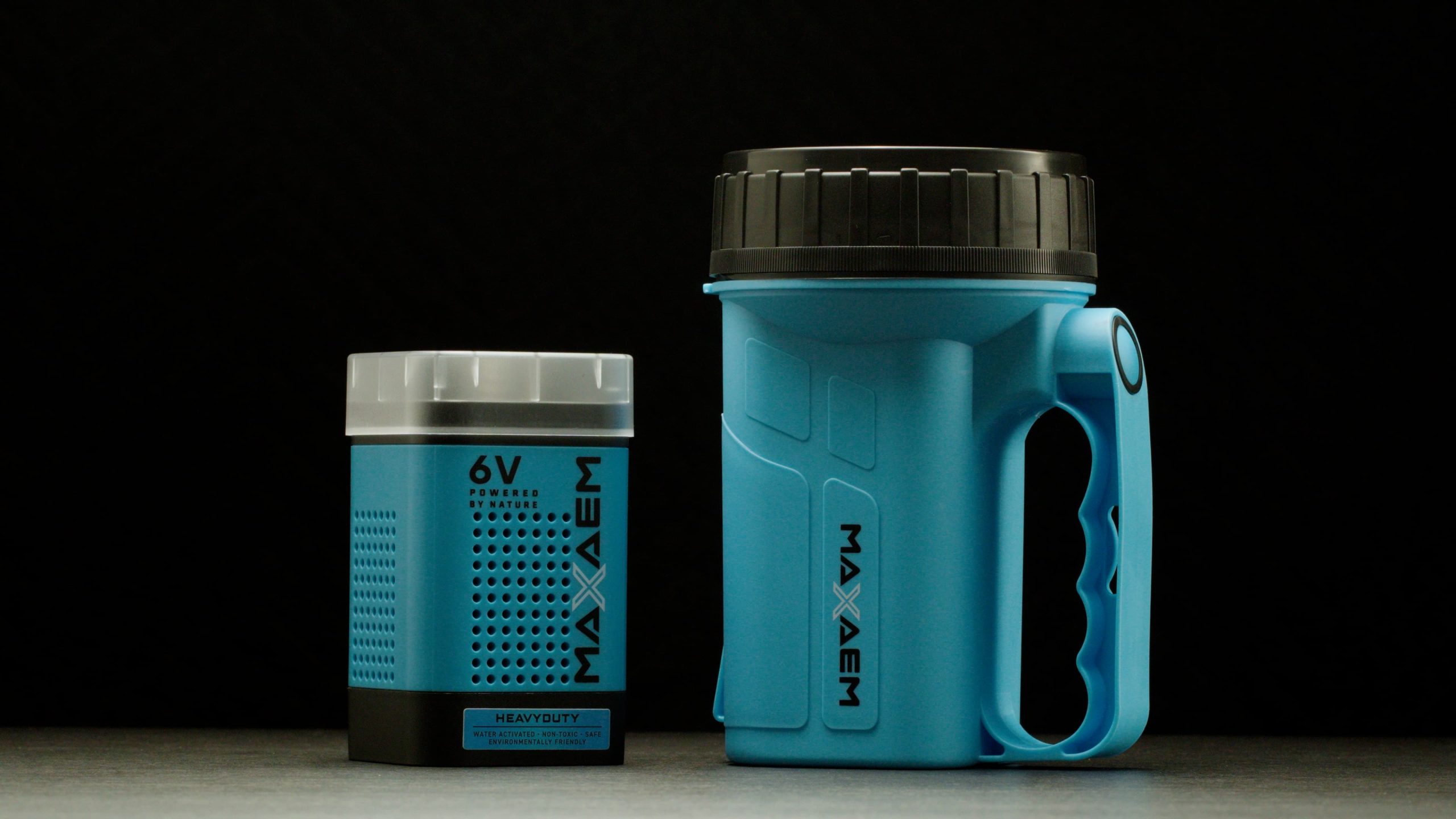 MaXaem torch and water activated battery